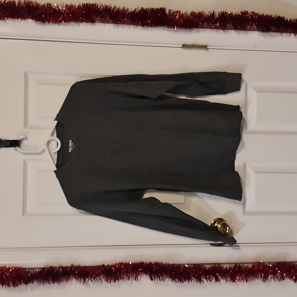 Blu Rock gray waffle weave ls shirt medium NWOT - Picture 1 of 3